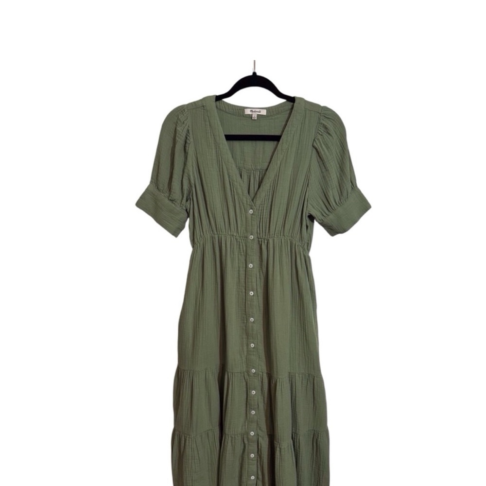 Madewell Midi Dress with Button Detail